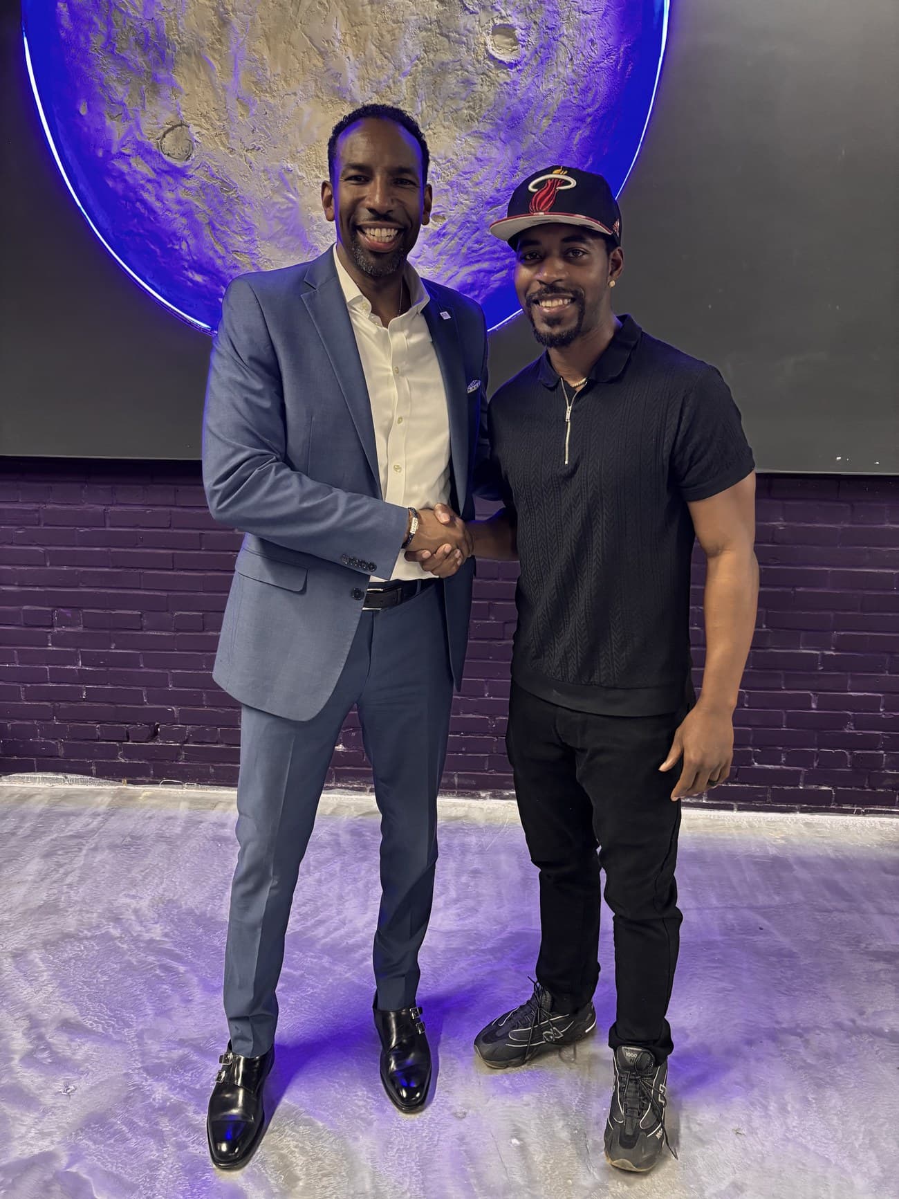 Manny The Composer with a city official